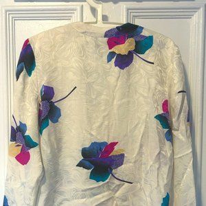 Vintage Silk Button Up Top